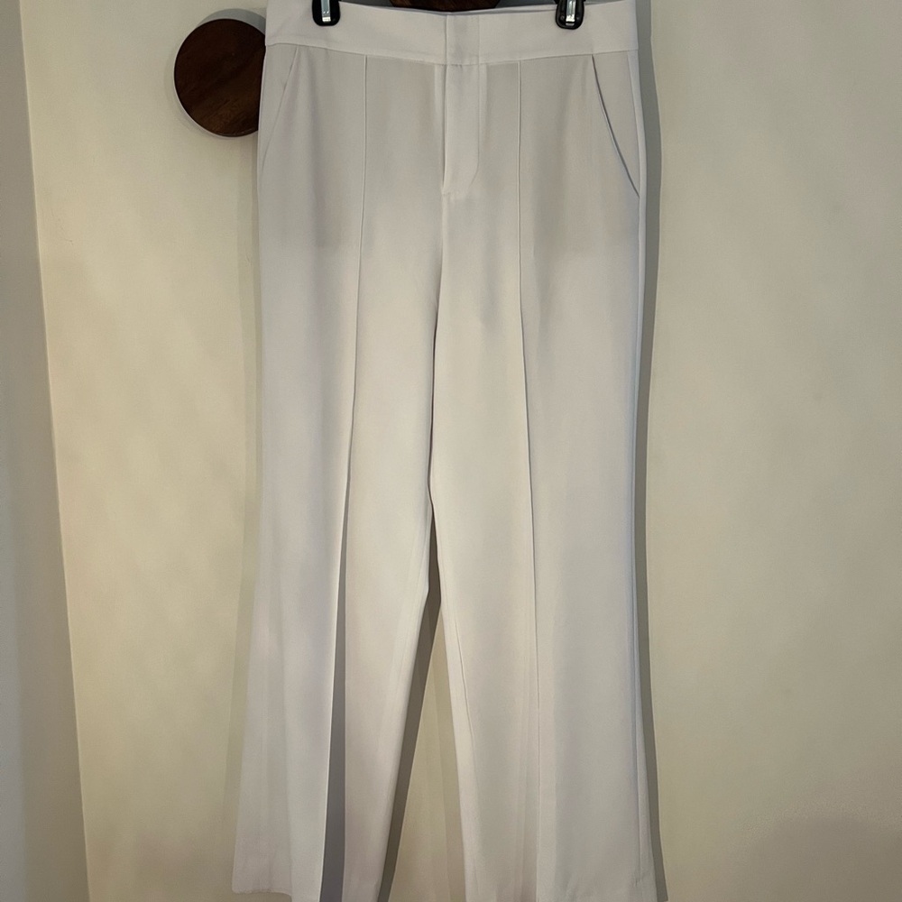 Classic White Wide-Leg Dress Pants